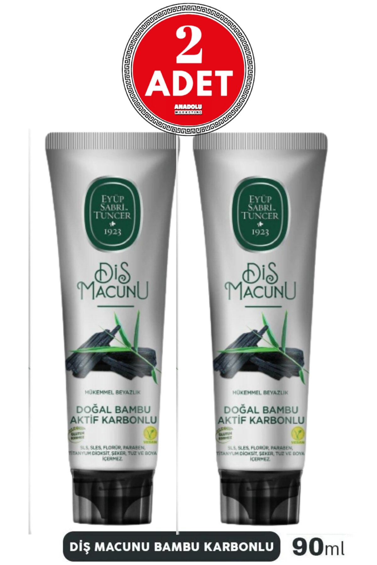 Eyüp Sabri Tuncer Diş Macunu Bambu Karbonlu 90 ml x 2 Adet