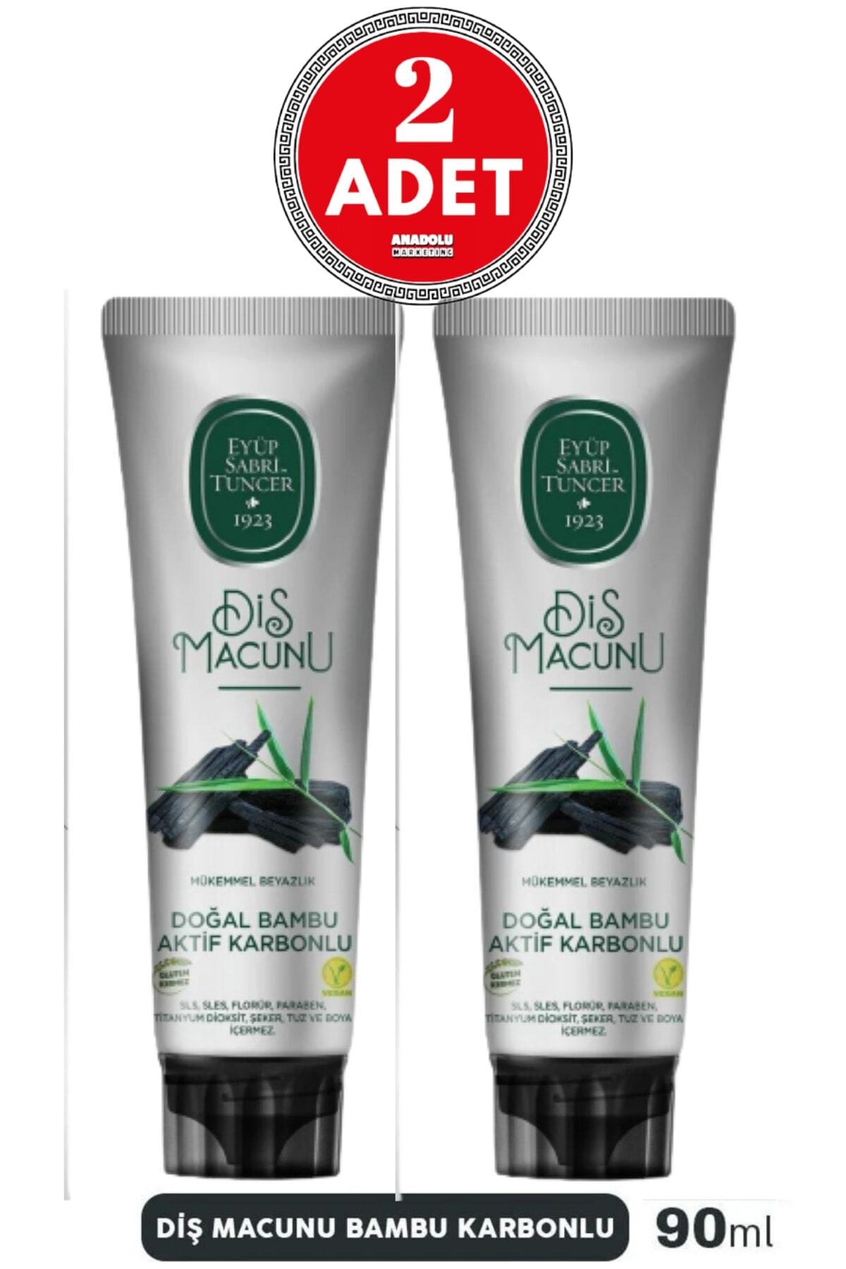 Eyüp Sabri Tuncer Diş Macunu Bambu Karbonlu 90 ml x 2 Adet