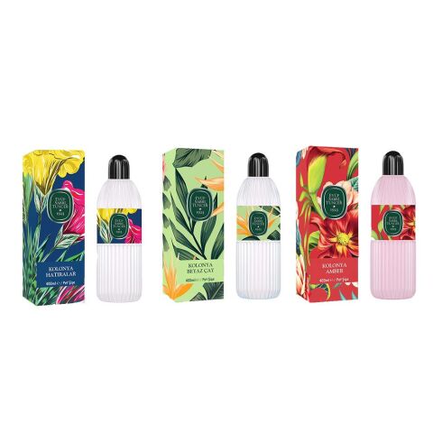 Eyüp Sabri Tuncer Kolonya Hatıralar, Beyaz Çay ve Amber Pet Şişe 400 ML