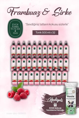 Eyüp Sabri Tuncer 32'li Frambuaz Sirke Tonik 500 ml ve ROSIE