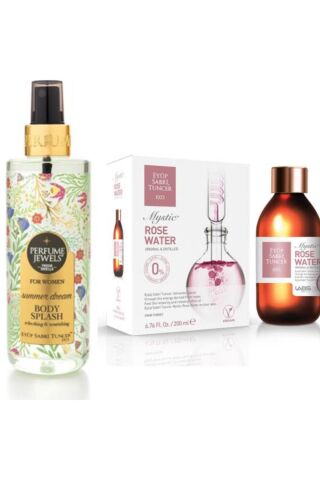 Eyüp Sabri Tuncer Mistik Gül Suyu Cam Şişe 200 ml ve Summer Drem Vücut Spreyi 250 ML