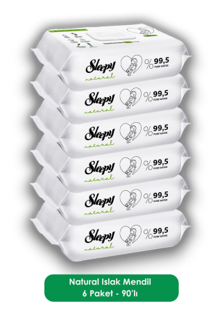 Sleepy 6 Adet  Natural Yenidoğan Islak Mendili 90 Adet,Bebek Örtüsü 10'lu ve ROSIE