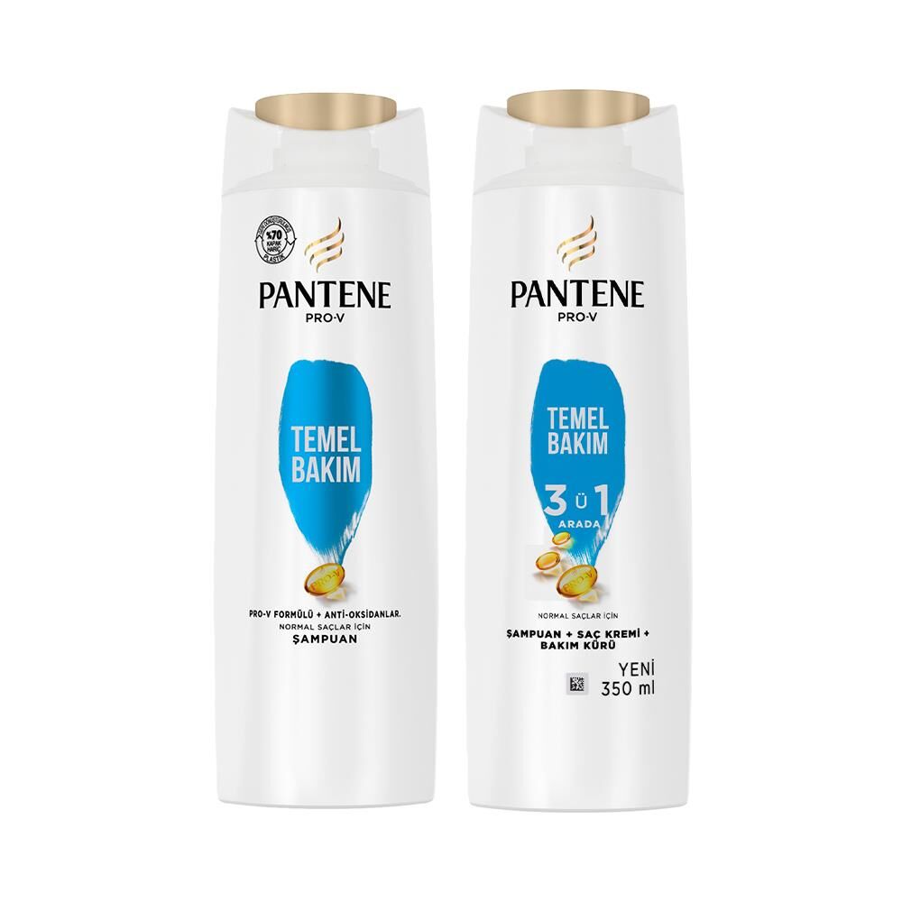 Pantene Şampuan Pro-V Temel Bakım ve Temel Bakım 3' ü 1 Arada 350 ml