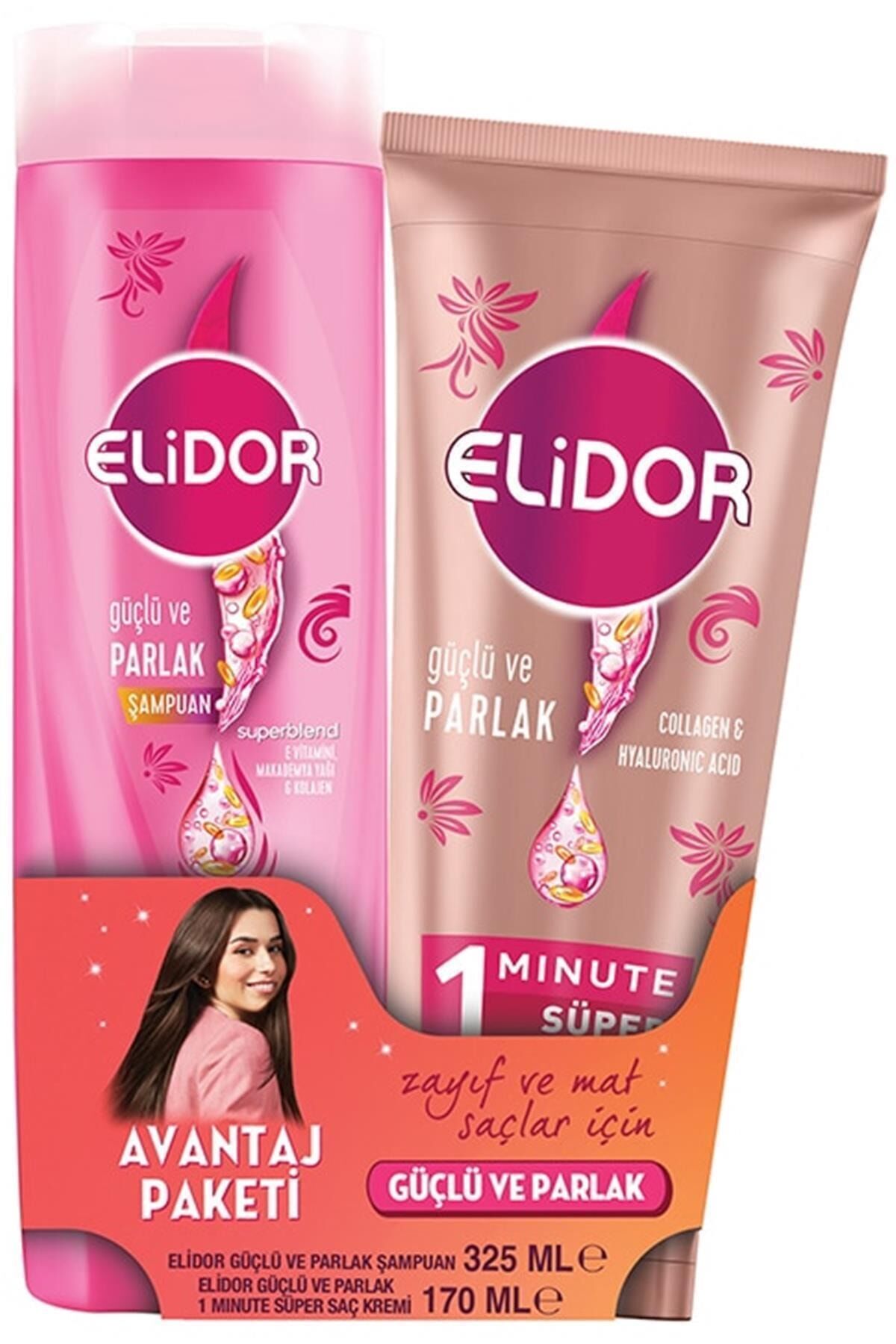 Elidor Superblend Güçlü Parlak Şampuan 325 ml ve Saç Kremi 170 ml