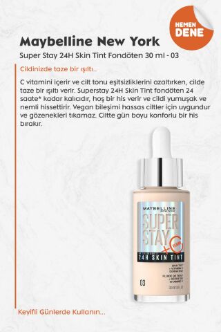 Maybelline Super Stay 24H Skin Tint Fondöten 03