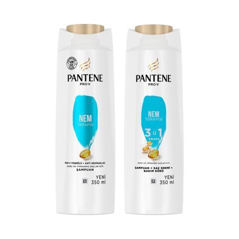 Pantene Şampuan Pro-V Nem Terapisi ve Nem Terapisi 3' ü 1 Arada 350 ml