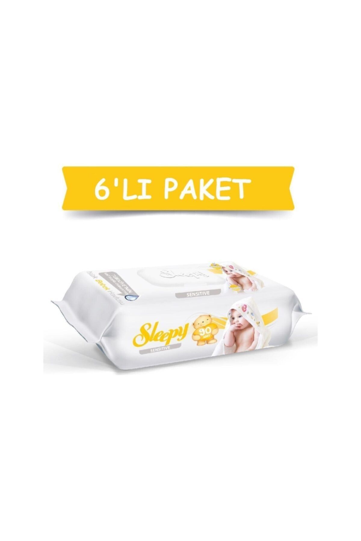 Sleepy Sensitive Islak Havlu 90'lı X 6