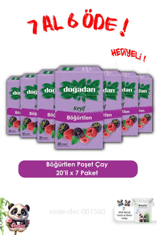Doğadan 7 AL 6 ÖDE Böğürtlenli Karışık Meyve Çayı ve ROSIE