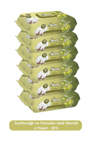 Sleepy 6 Adet Doğal Zeytinyağlı Ve Pamuklu Islak Mendil 50'li, Bebek Örtüsü 10'lu ve ROSIE