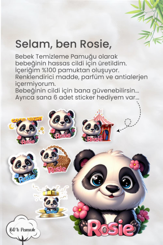 Sleepy Arap Sabun Katkılı Yüzey Mendili 100'lü X 4 ve Rosie pamuk