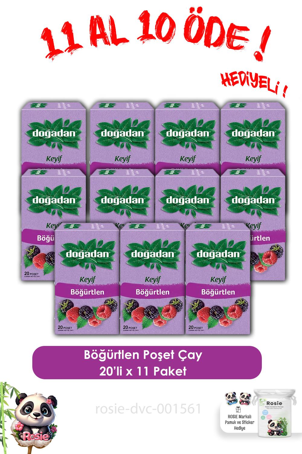 Doğadan 11 AL 10 ÖDE Böğürtlenli Karışık Meyve Çayı ve ROSIE