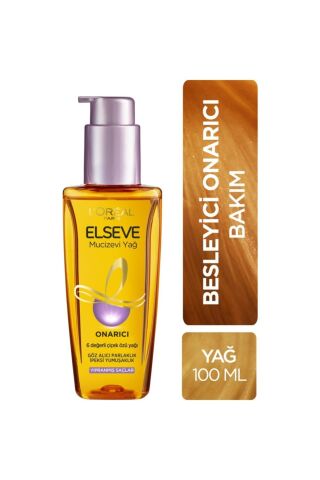 Elseve L'oréal Paris Yıpranmış Saçlar Için Onarıcı Mucizevi Saç Bakım Yağı 100 Ml