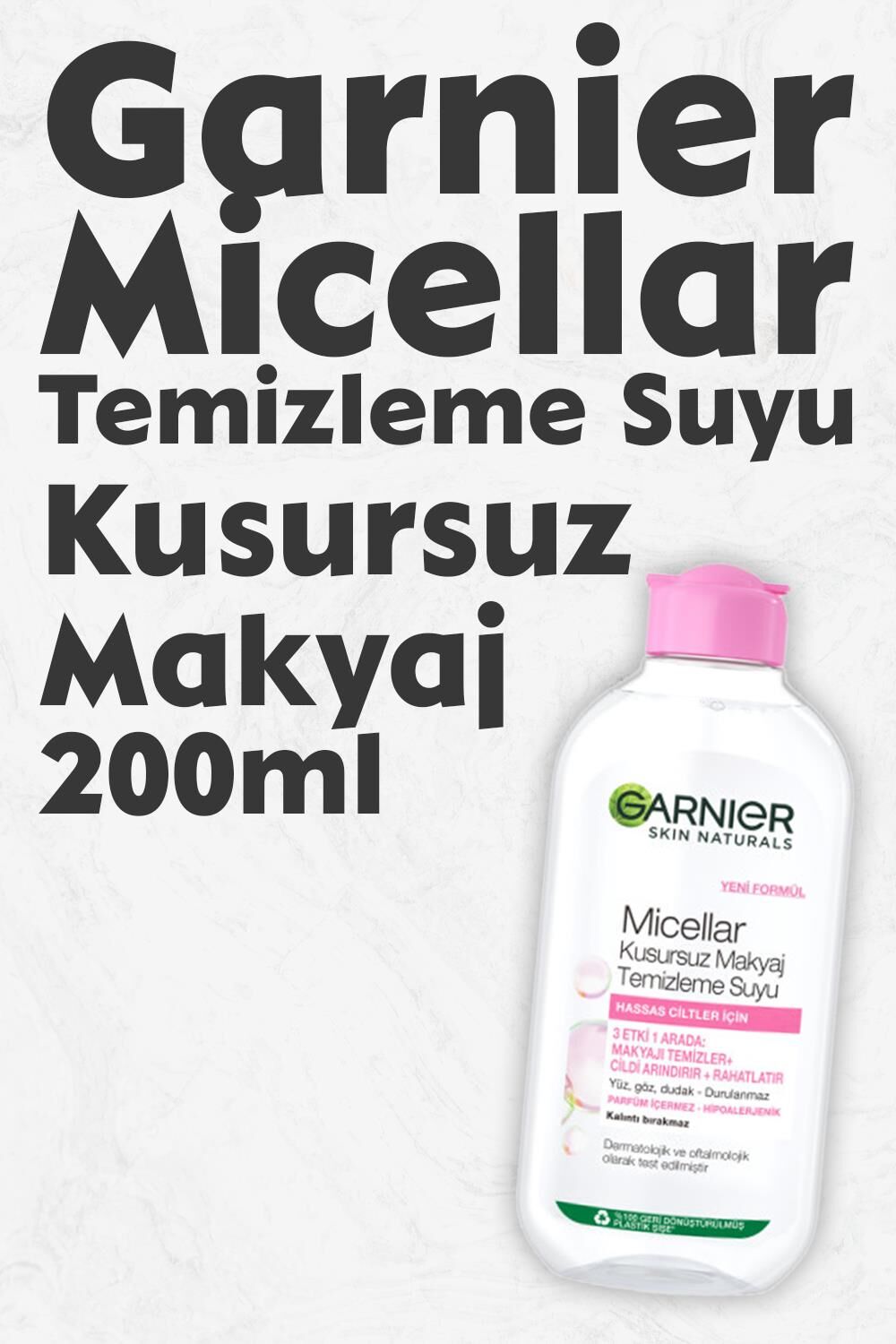 Garnier Micellar Kusursuz Makyaj Temizleme Suyu 200 ml