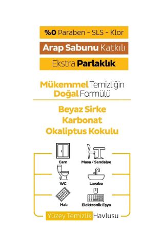 Sleepy Easy Clean Arap Sabunu Katkılı Yüzey Temizlik Havlusu 4x100 (400 YAPRAK)