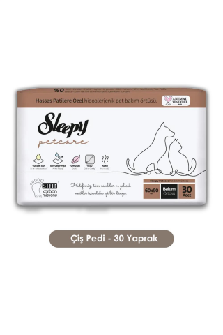 Sleepy 6 Adet Petcare Evcil Hayvan Islak Havlusu 60'lı, Bakım Örtüsü 30'lu ve ROSIE