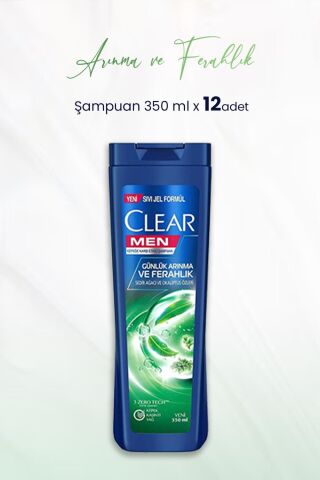 Clear Men Şampuan Günlük Arınma ve Ferahlık 350 ml x 12 Adet