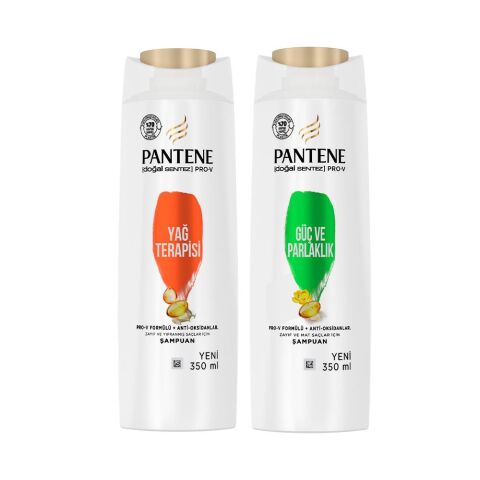 Pantene Şampuan Pro-V Yağ Terapisi ve Güç & Parlaklık 350 ml