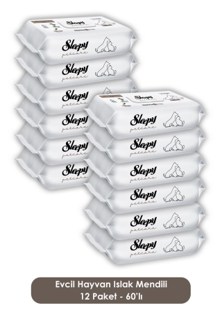 Sleepy 12 Adet Petcare Evcil Hayvan Islak Havlusu 60'lı, Bakım Örtüsü 30'lu ve ROSIE