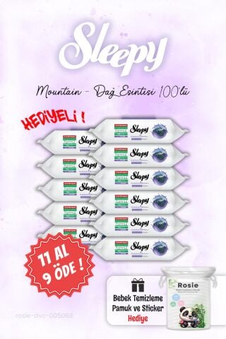 Sleepy 100'lü 11 AL 9 ÖDE Mountain Dağ Esintisi Islak Havlusu ve ROSIE