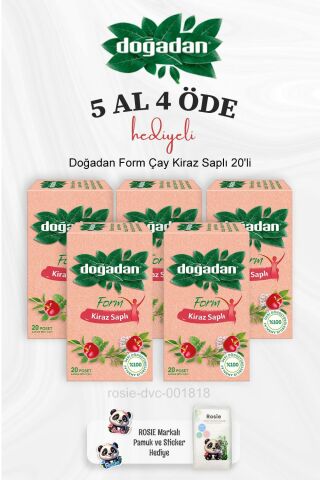 Doğadan Form Çay Kiraz Saplı 20'li 5 Al 4 Öde ve Rosie Pamuk