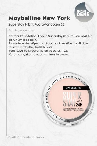 Maybelline Superstay Hibrit Pudra Fondöten - 05