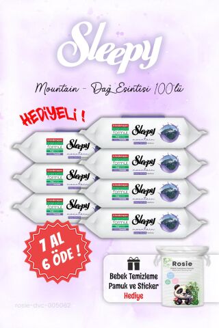 Sleepy Mountain 7 AL 6 ÖDE Dağ Esintisi Islak Havlusu  ve ROSIE