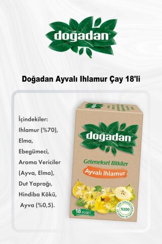 Doğadan Ayvalı Ihlamur Çay 18'li 5 Al 4 Öde ve Rosie Pamuk