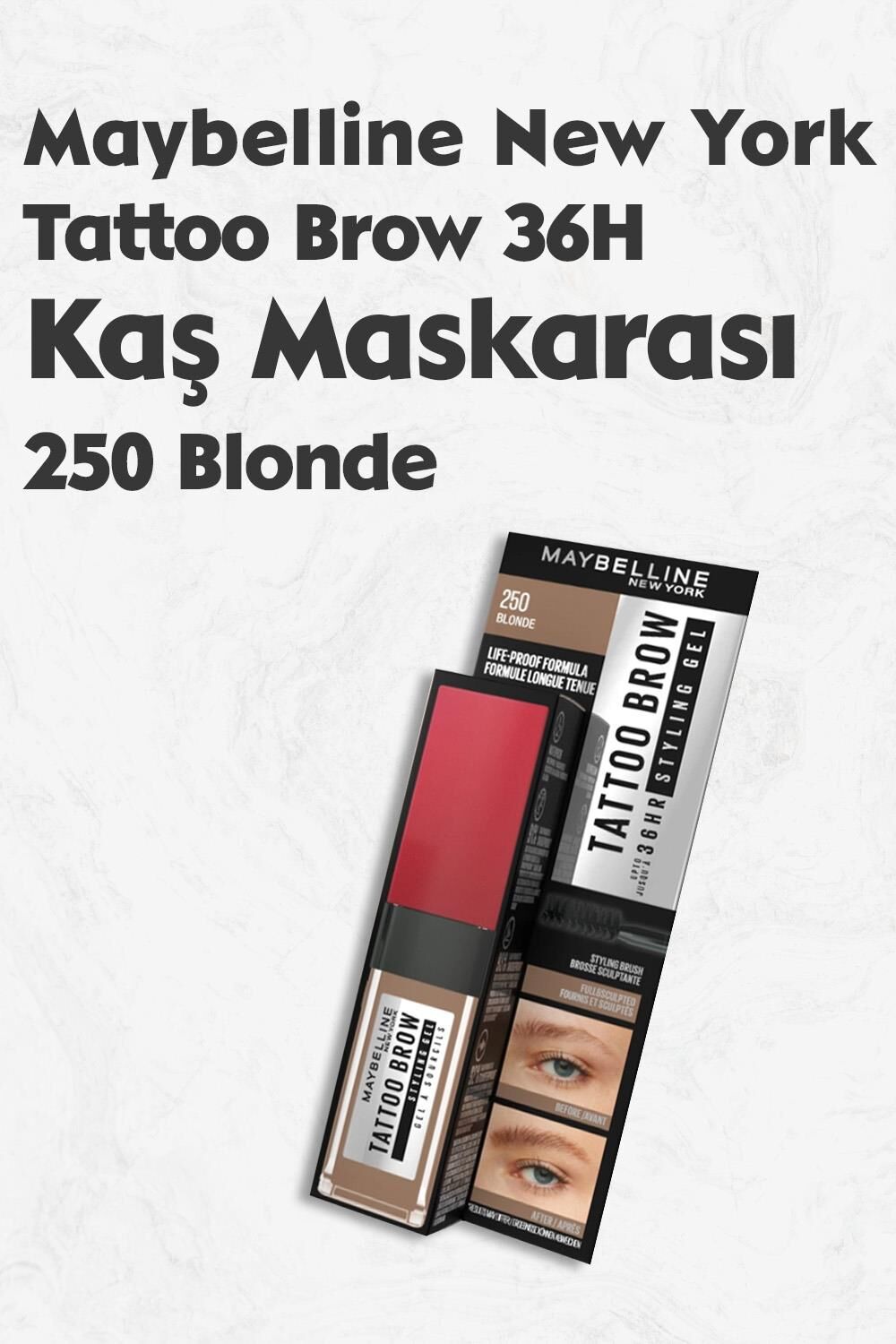 Maybelline Tattoo Brow 36H Kaş Maskarası 250 Blonde