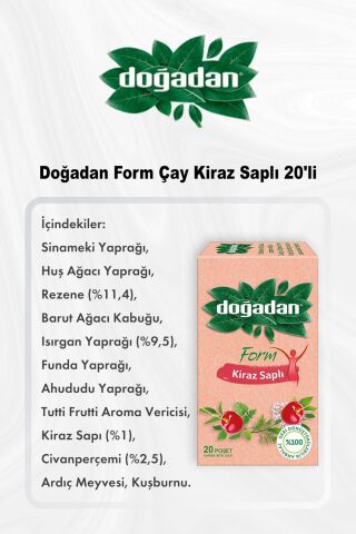 Form Çay Kiraz Saplı 20'li X 5 ve Rosıe Pamuk