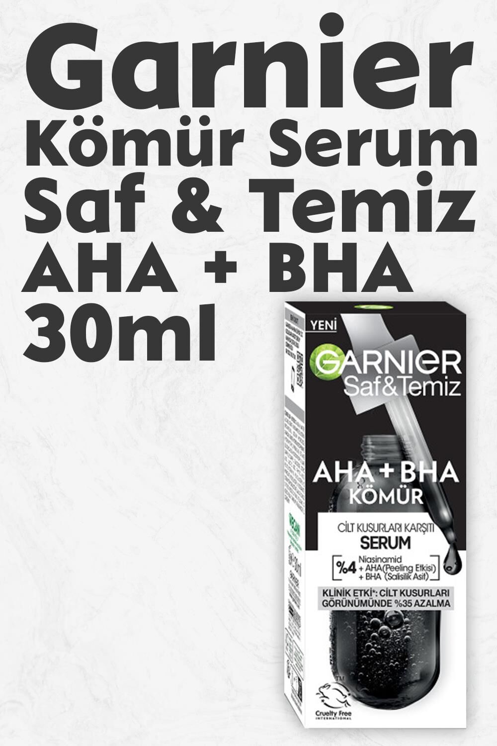 Garnier Serum Saf & Temiz AHA + BHA Kömür 30 ml