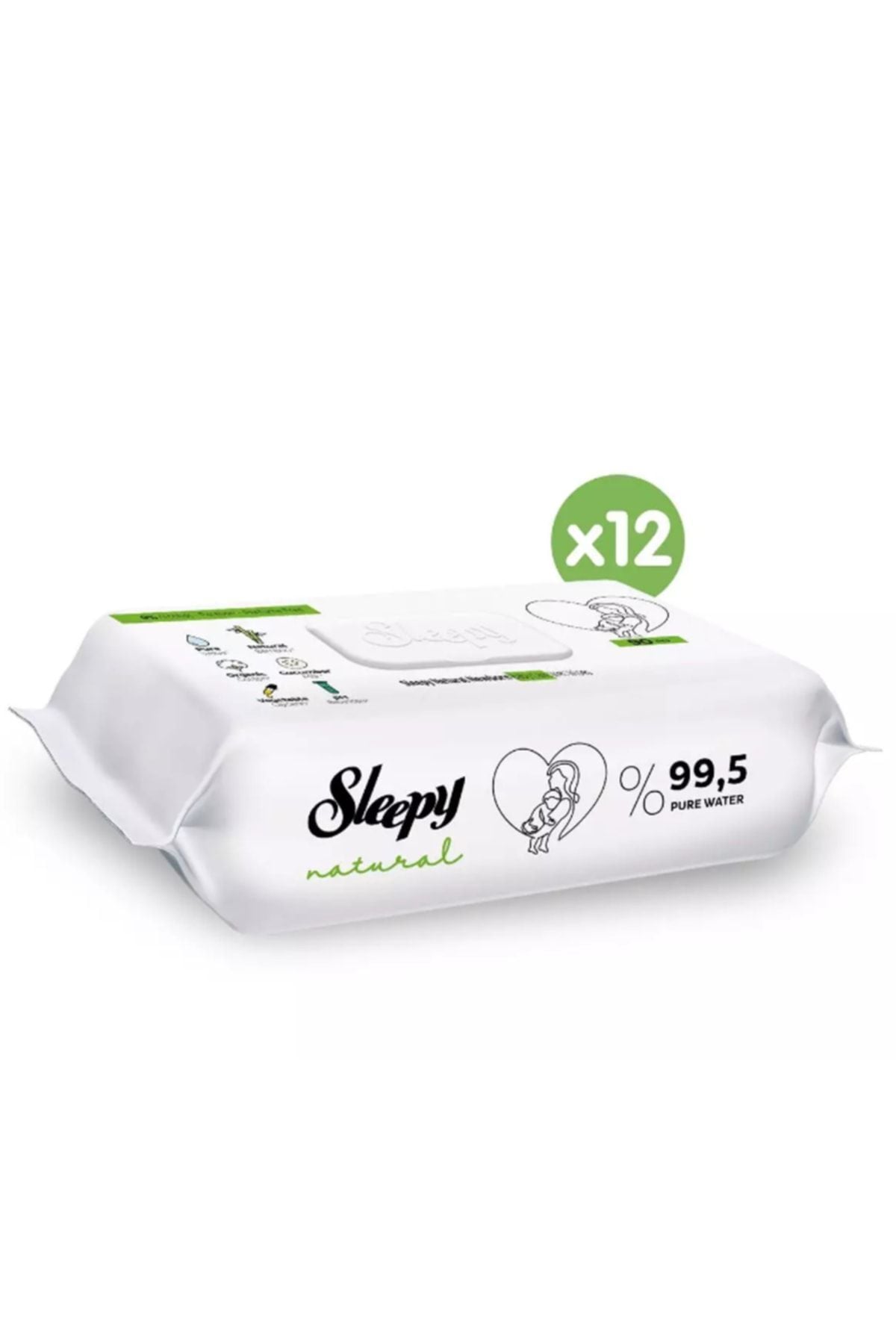 Sleppy Natural Islak Havlu 12x90lı