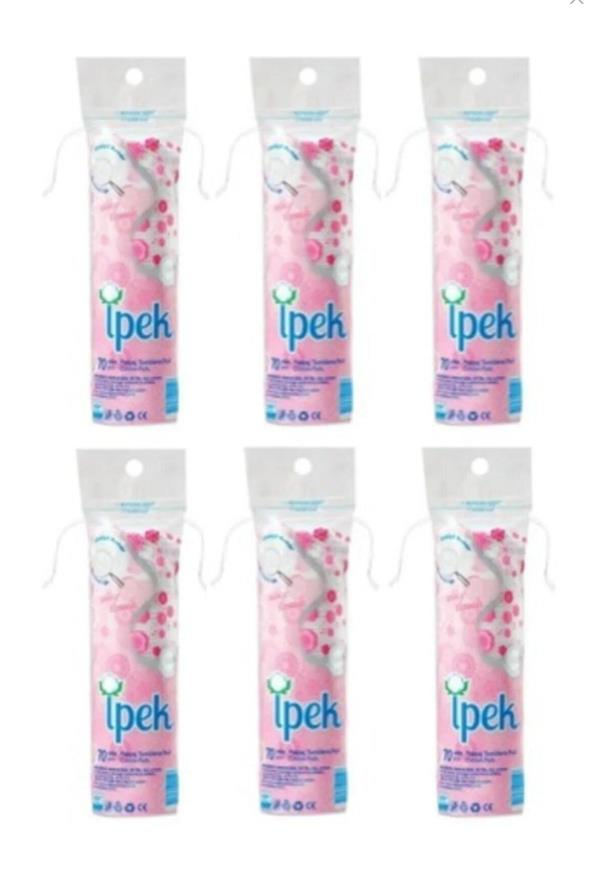 İpek Makyaj Temizleme Pamuğu 70'li X 6 Adet