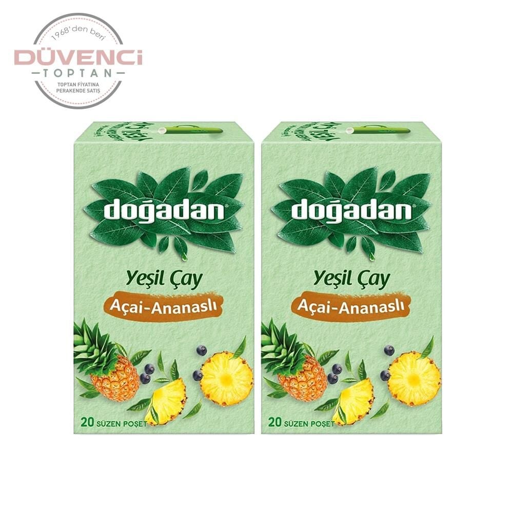 Doğadan Yeşil Çay Açai Ananaslı Bardak Poşey Çay x 2 Adet