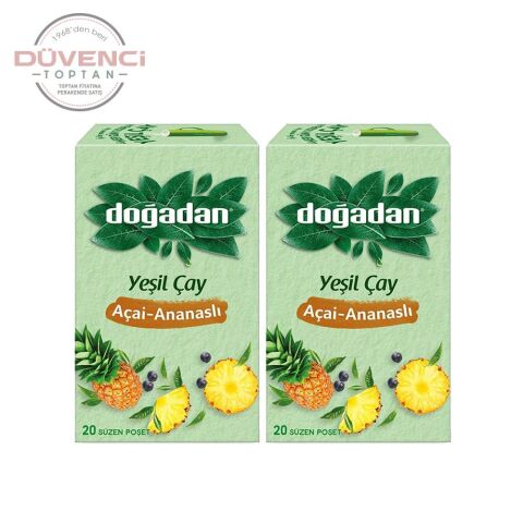 Doğadan Yeşil Çay Açai Ananaslı Bardak Poşey Çay x 2 Adet