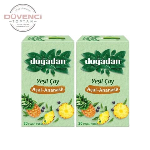 Doğadan Yeşil Çay Açai Ananaslı Bardak Poşey Çay x 2 Adet