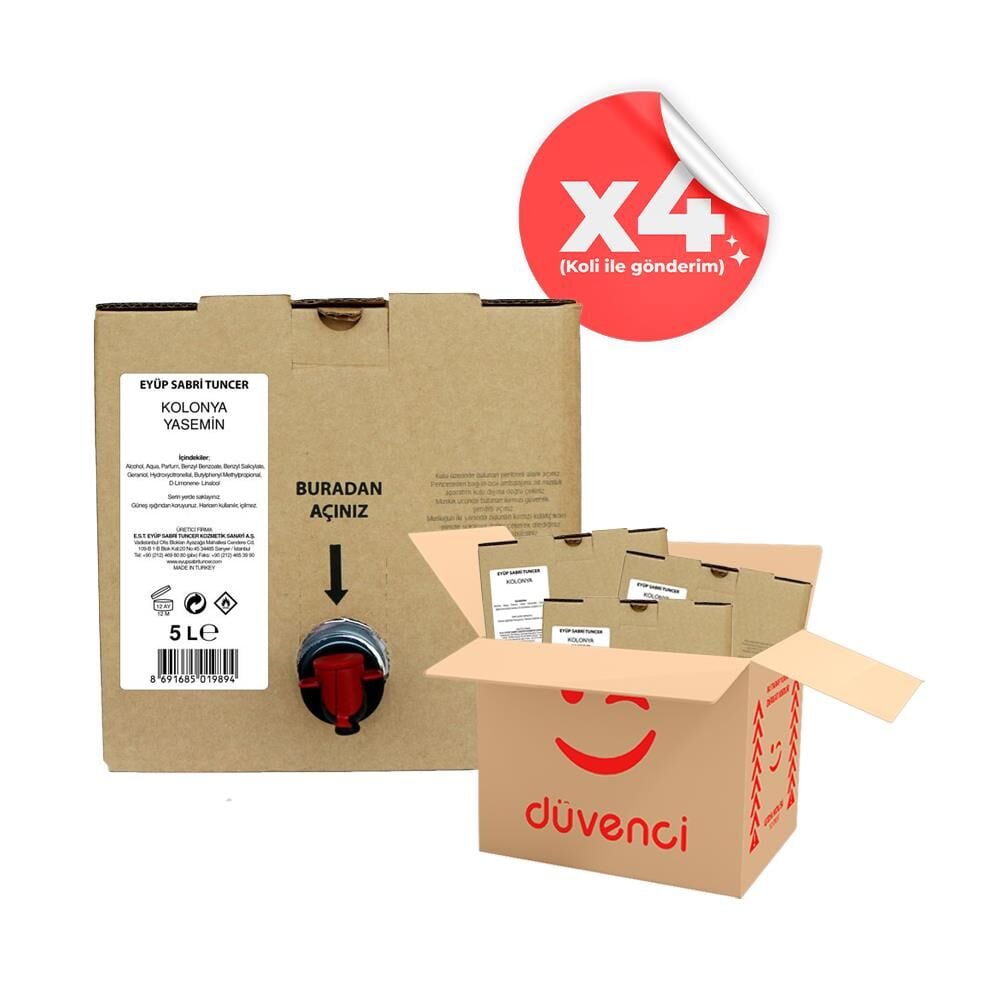 Eyüp Sabri Tuncer Yasemin Kolonyası 5 lt x 4