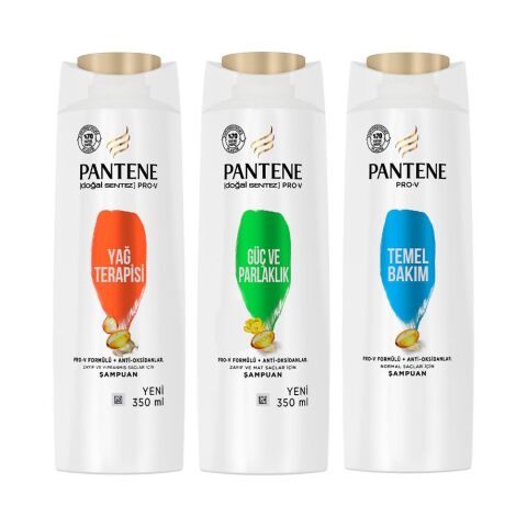 Pantene Şampuan Pro-V Yağ Terapisi, Güç & Parlaklık ve Temel Bakım