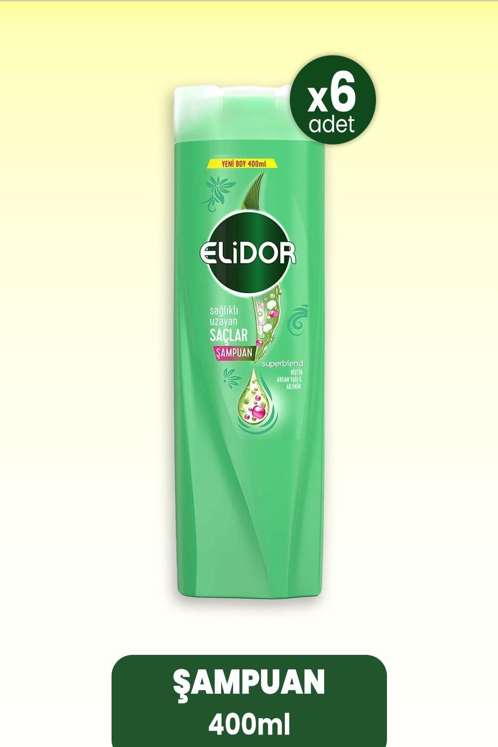 Elidor Superblend Şampuan Sağlıklı Uzayan Saçlar 400 ml x 6 Adet