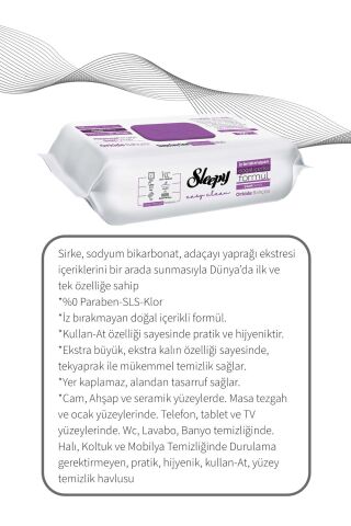 Sleepy Easy Clean Orkide Bahçesi Yüzey Temizlik Havlusu 100' lü X3