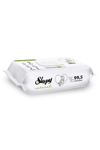 Islak Havlu Mendil 90 Yaprak Natural Yenidoğan Plastik Kapaklı Tekli Pk