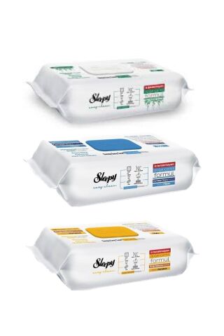 Sleepy Easy Clean Beyaz Sabun Katkılı+Çamaşır Suyu Katkılı+Arap Sabunu Katkılı 3X100 (300 Yaprak)