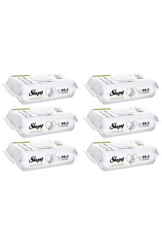 Islak Havlu Mendil 90 Yaprak Natural Yenidoğan 6 Lı Set 540 Yaprak Plastik Kapaklı