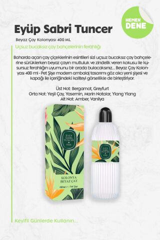 Eyüp Sabri Tuncer Beyaz Çay Kolonyası 400 ML