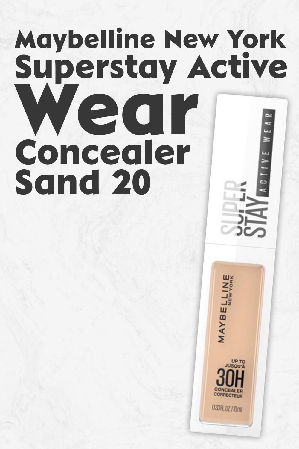 Maybelline New York Superstay Active Wear Concealer 20 Sand