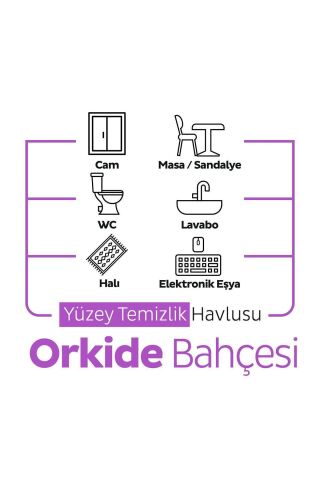 Sleepy Easy Clean Orkide Bahçesi Yüzey Temizlik Havlusu 100' lü X 3