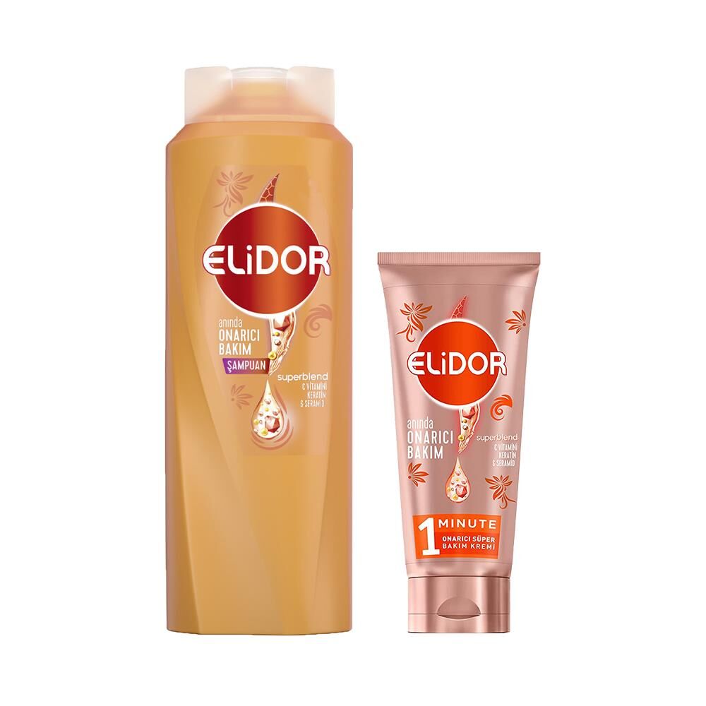 Elidor Superblend Şampuan Anında Onarıcı ve Onarıcı Saç Kremi