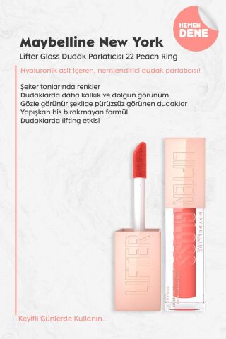 Maybelline Lifter Gloss Dudak Parlatıcısı 22 Peach Ring