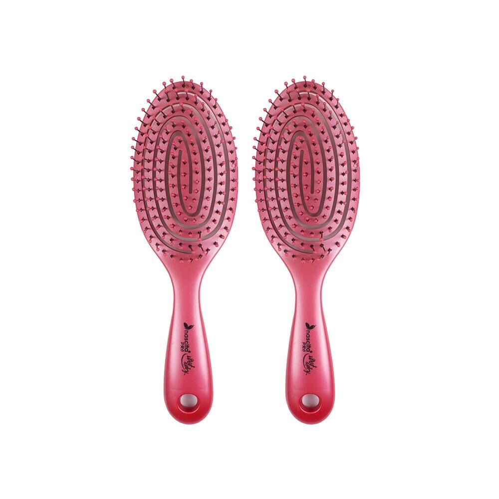 Nascita Üç Boyutlu Oval Saç Fırçası Bordo x 2