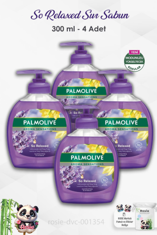 4'lü Set Palmolive Aroma Sensations So Relaxed Sıvı Sabun 300 ml ve ROSIE