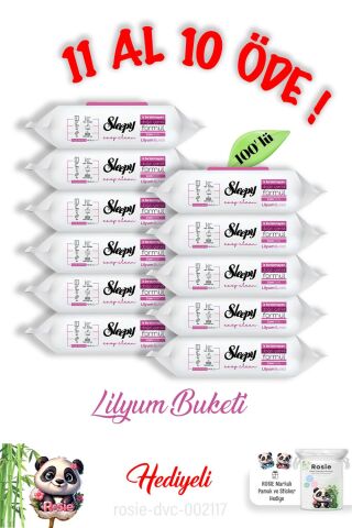 Sleepy Lilyum Buketi 100' lü 11 Al 10 Öde ve Rosie Pamuk